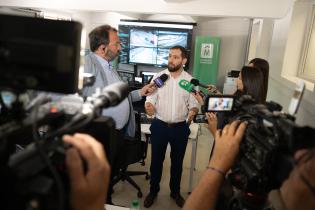 Rueda de prensa del Prosecretario Daniel González, por Innovación tecnológica en Central de Radio y Monitoreo de Espacios Públicos