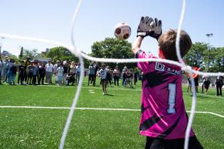 Inauguración de obras del Presupuesto Participativo en la plaza de deportes Nº 12