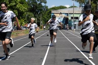 Inauguración de obras del Presupuesto Participativo en la plaza de deportes Nº 12