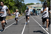 Inauguración de obras del Presupuesto Participativo en la plaza de deportes Nº 12