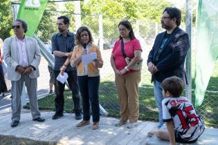 Inauguración de obras del Presupuesto Participativo en la plaza de deportes Nº 12