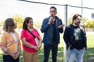 Inauguración de obras del Presupuesto Participativo en la plaza de deportes Nº 12