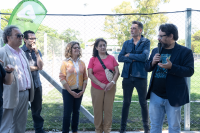 Inauguración de obras del Presupuesto Participativo en la plaza de deportes Nº 12