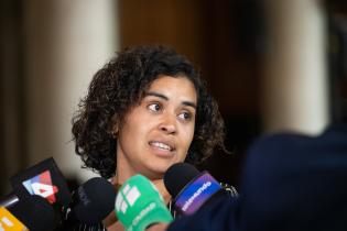 Rueda de prensa Daniel González, Fernanda Artagaveytia y Verónica Piñeiro