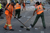 Operativo de limpieza Feria Vía Blanca, 6 de enero de 2025