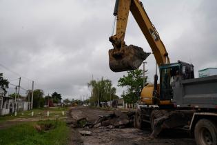 Avance de obras en Av. Don Pedro de Mendoza y Teniente Rinaldi