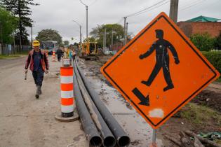 Avance de obras en Av. Don Pedro de Mendoza y Teniente Rinaldi