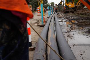 Avance de obras en Av. Don Pedro de Mendoza y Teniente Rinaldi