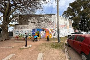 Mural de la policlìnica Punta de Rieles antes de los trabajos de pintura 