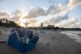 Limpieza de las playas por fiesta de Yemanjá