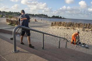 Limpieza de las playas por fiesta de Yemanjá