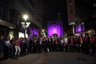Se ilumino de rosado la Puerta de la Ciudadela por el mes de la Se ilumino de rosado la Puerta de la Ciudadela por el mes de la lucha contra el cancer de mama.