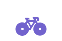 Icono bici violeta