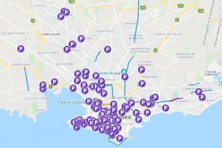 Mapa de google con infraestructura para bicicletas