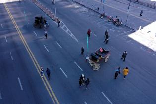 Paseo peatonal en Av. 18 de Julio