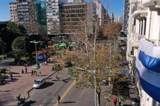 Paseo peatonal en Av. 18 de Julio