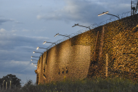 Iluminación del mural del estadio Luis Tróccoli en el Cerro