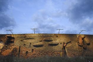 Iluminación del mural del estadio Luis Tróccoli en el Cerro 