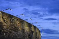 Iluminación del mural del estadio Luis Tróccoli en el Cerro