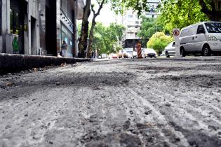 Obras de repavimentación en Colonia y Julio Herrera y Obes 