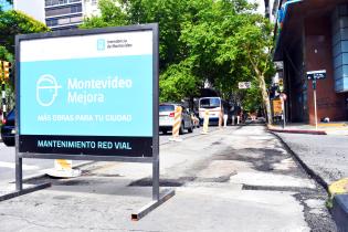 Obras de repavimentación en Colonia y Julio Herrera y Obes 