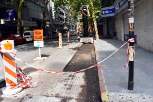 Obras de repavimentación en Colonia y Julio Herrera y Obes 