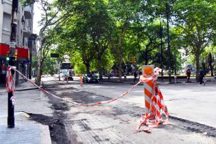 Obras de repavimentación en Colonia y Julio Herrera y Obes 