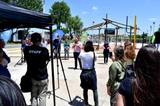 Inauguración de obras en plaza Porvenir