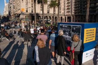 Orquesta juvenil en Plaza Independencia