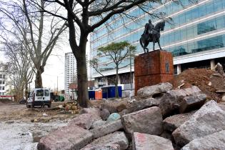 Obras en plaza Manuel Oribe. Obras en plaza Manuel Oribe.