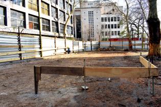 Obras en plaza Manuel Oribe.