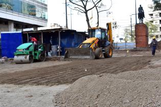 Obras en plaza Manuel Oribe. Obras en plaza Manuel Oribe.