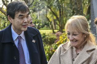 Inauguración de monolito en homenaje al centenario del vínculo entre Uruguay y Japón Inauguración de monolito en homenaje al centenario del vínculo entre Uruguay y Japón