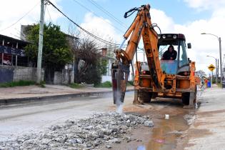 Obras en calle Rafael y Dunant.