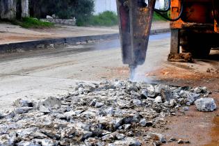 Obras en calle Rafael y Dunant.