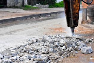 Obras en calle Rafael y Dunant.