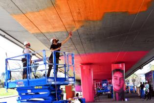 Intervención artística en el Viaducto de Paso Molino