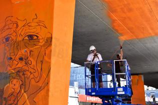 Intervención artística en el Viaducto de Paso Molino