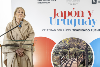 Inauguración de monolito en homenaje al centenario del vínculo entre Uruguay y Japón 