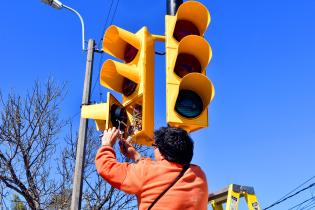 Nuevos semáforos en Av. San Martín y Rancagua