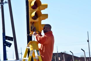 Nuevos semáforos en Av. San Martín y Rancagua