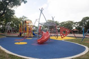 Obras del Presupuesto Participativo en plaza República del Salvador Obras del Presupuesto Participativo en plaza República del Salvador