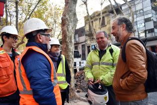 Obras en calle Canelones