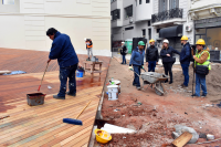 Avance de obras en Plaza de la Diversidad