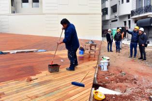 Avance de obras en Plaza de la Diversidad