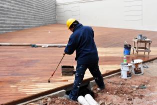 Avance de obras en Plaza de la Diversidad