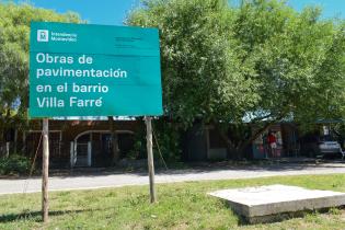 Obras de pavimentación en Villa Ferré