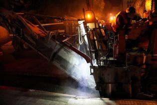 Obras de repavimentación en Colonia y Julio Herrera y Obes 