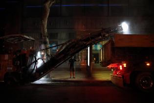 Obras de repavimentación en Colonia y Julio Herrera y Obes 