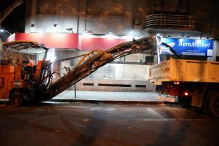 Obras de repavimentación en Colonia y Julio Herrera y Obes 